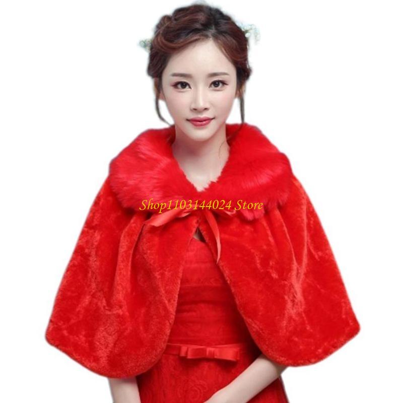 Stole Wedding Shawl - N5KE สตรีฤดูหนาว Thicken Plush Wrap Stole