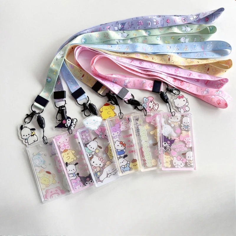 Lanyard Badge Holder - สายคล้องคอการ์ตูนอนิเมะน่ารัก พร้อมซองใส่บัตรใส สำหรับใส่บัตรประจำตัว บัตรโดยสารรถประจำทาง รถไฟฟ้า บัตรพนักงาน