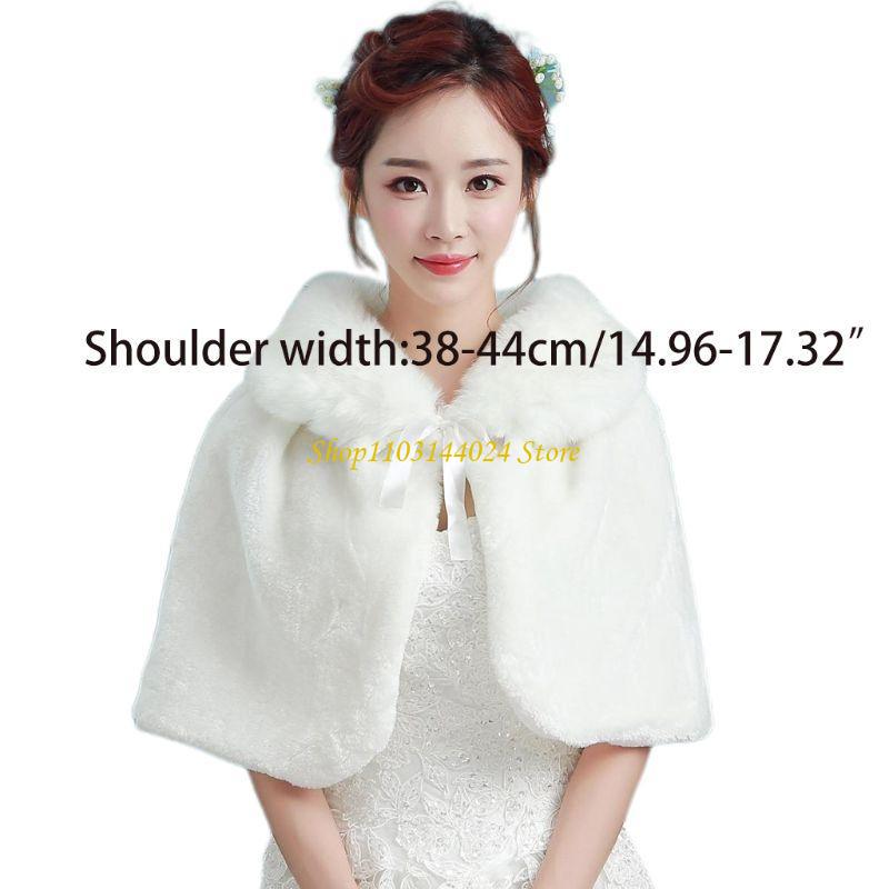 N5KE สตรีฤดูหนาว Thicken Plush - Stole Wedding Shawl บทวิจารณ์และราคา