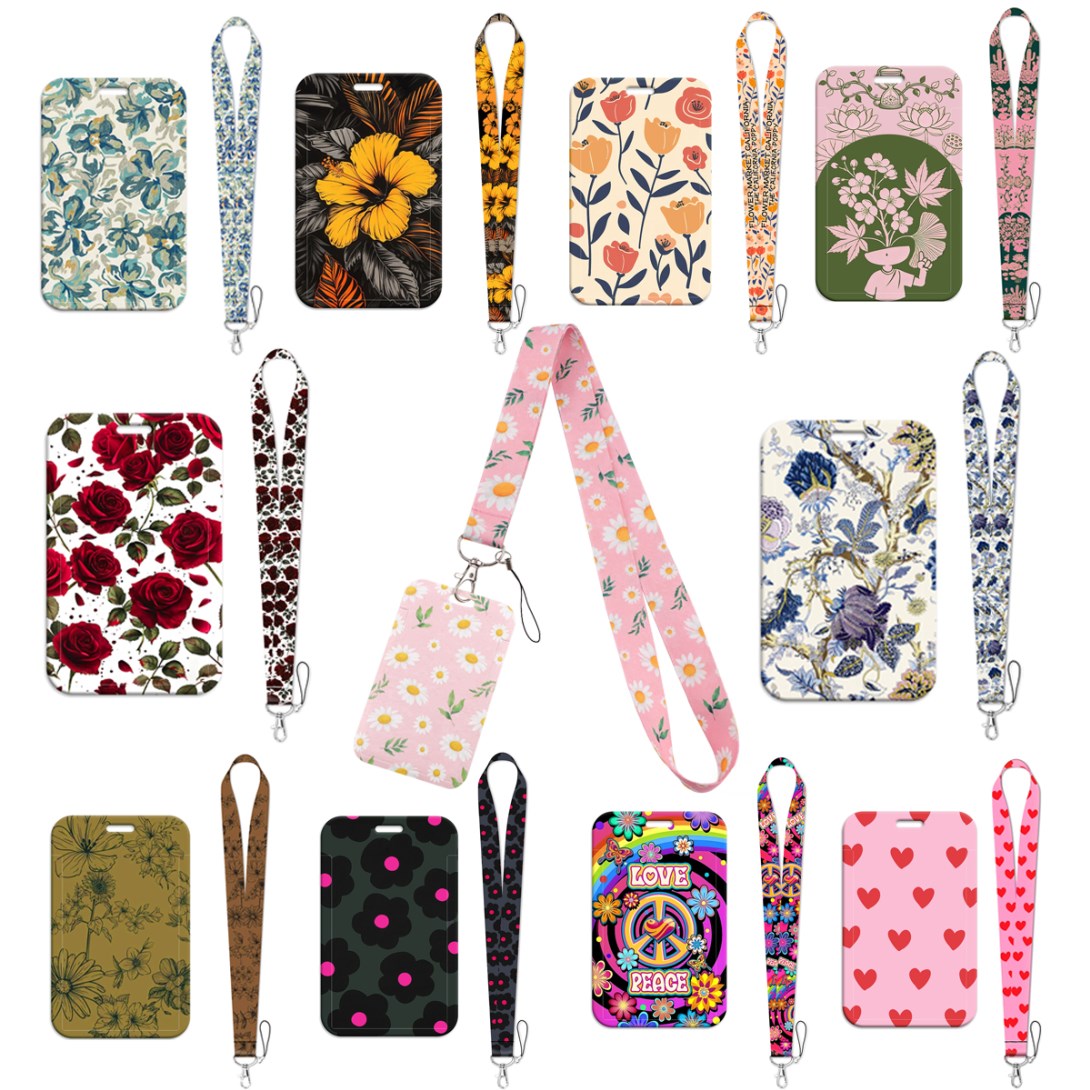 สายคล้องคอรูปหัวใจลายดอกไม้ สำ - Lanyard Badge Holder บทวิจารณ์และราคา
