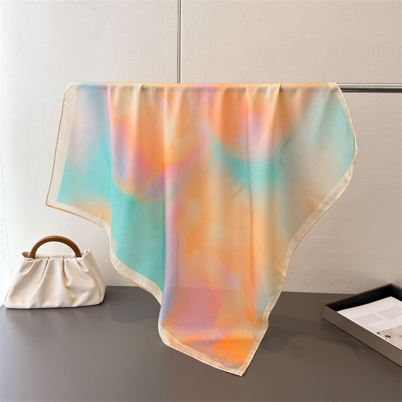 ผ้าพันคอไหมพิมพ์ลายแฟชั่นดีไซน - Scarf Silk Square บทวิจารณ์และราคา