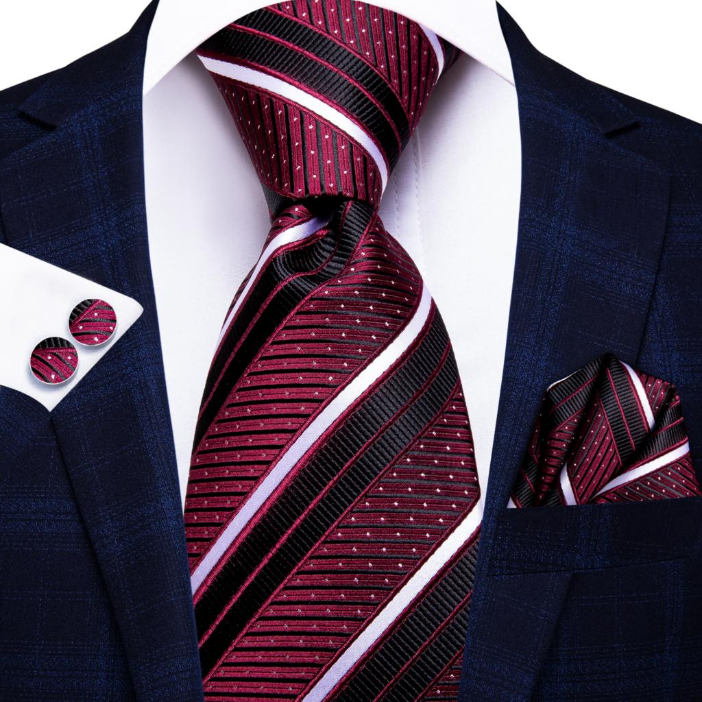 Hi-Tie Burgundy Paisley ลายผ้า - Silk Tie Striped บทวิจารณ์และราคา