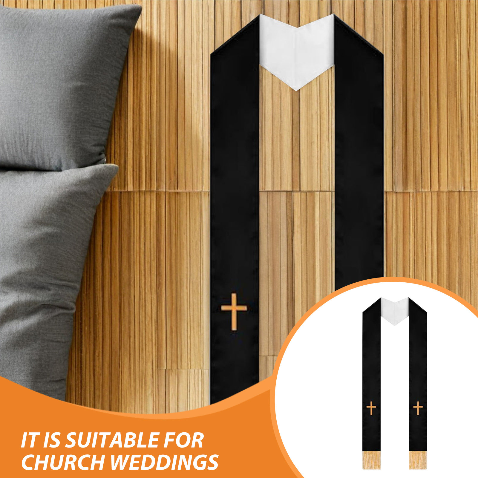 ผ้าคลุมไหล่สำหรับนักบวชแบบสองด - Stole Wedding Shawl บทวิจารณ์และราคา