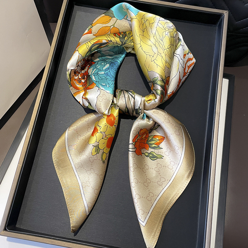 ผ้าพันคอดีไซน์พิมพ์ลายผ้าไหมสำ - Ascot Neck Scarf บทวิจารณ์และราคา